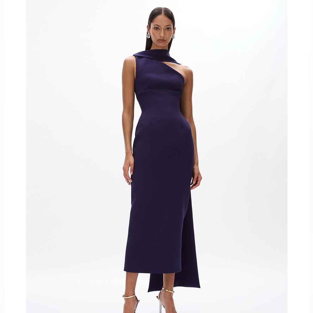 Rachel Gilbert Clara Dress in Dark Indigo (US Size 12)